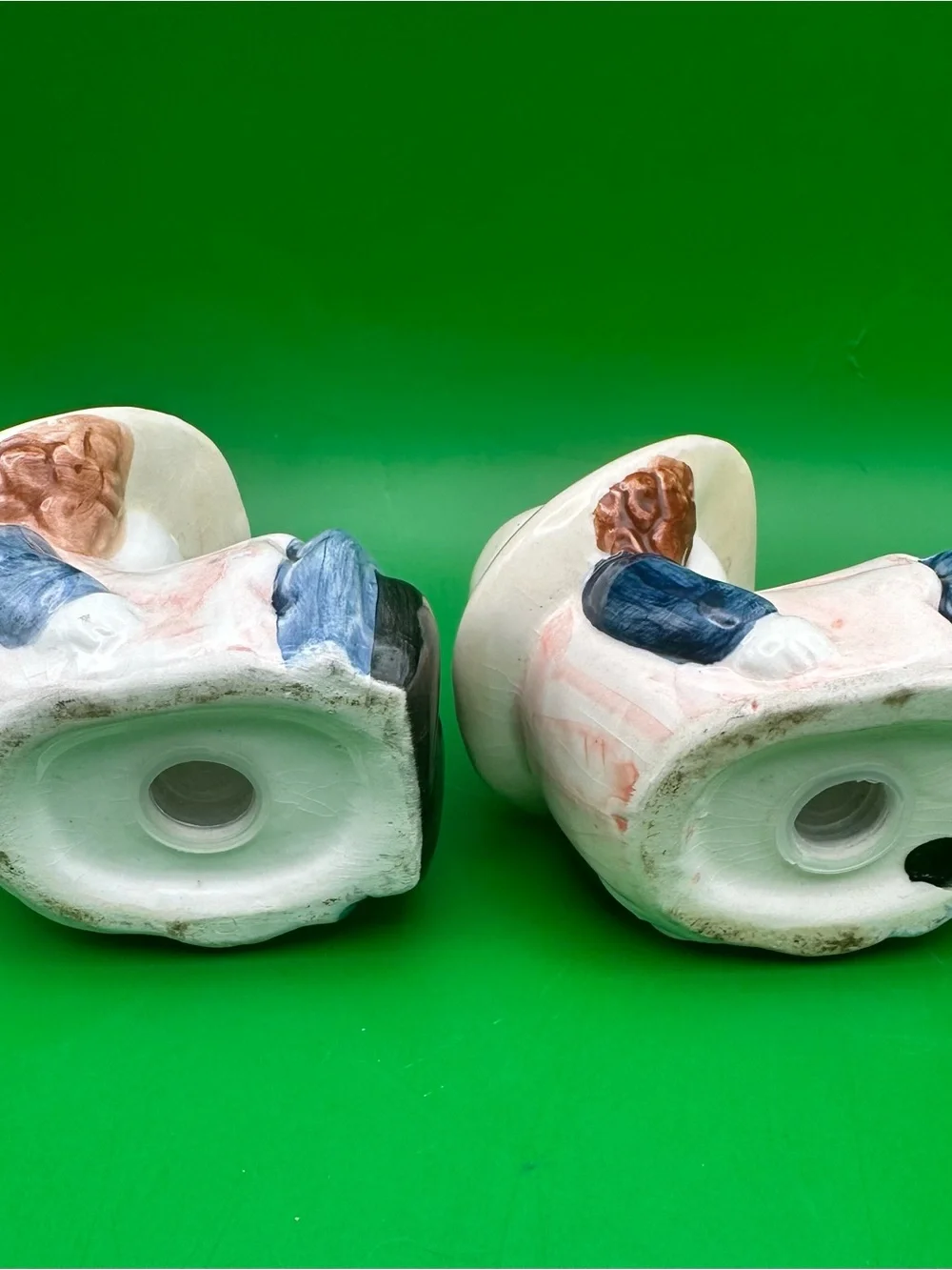 VTG 70s Holly Hobbie Country Girl Ceramic Salt & Pepper Shakers